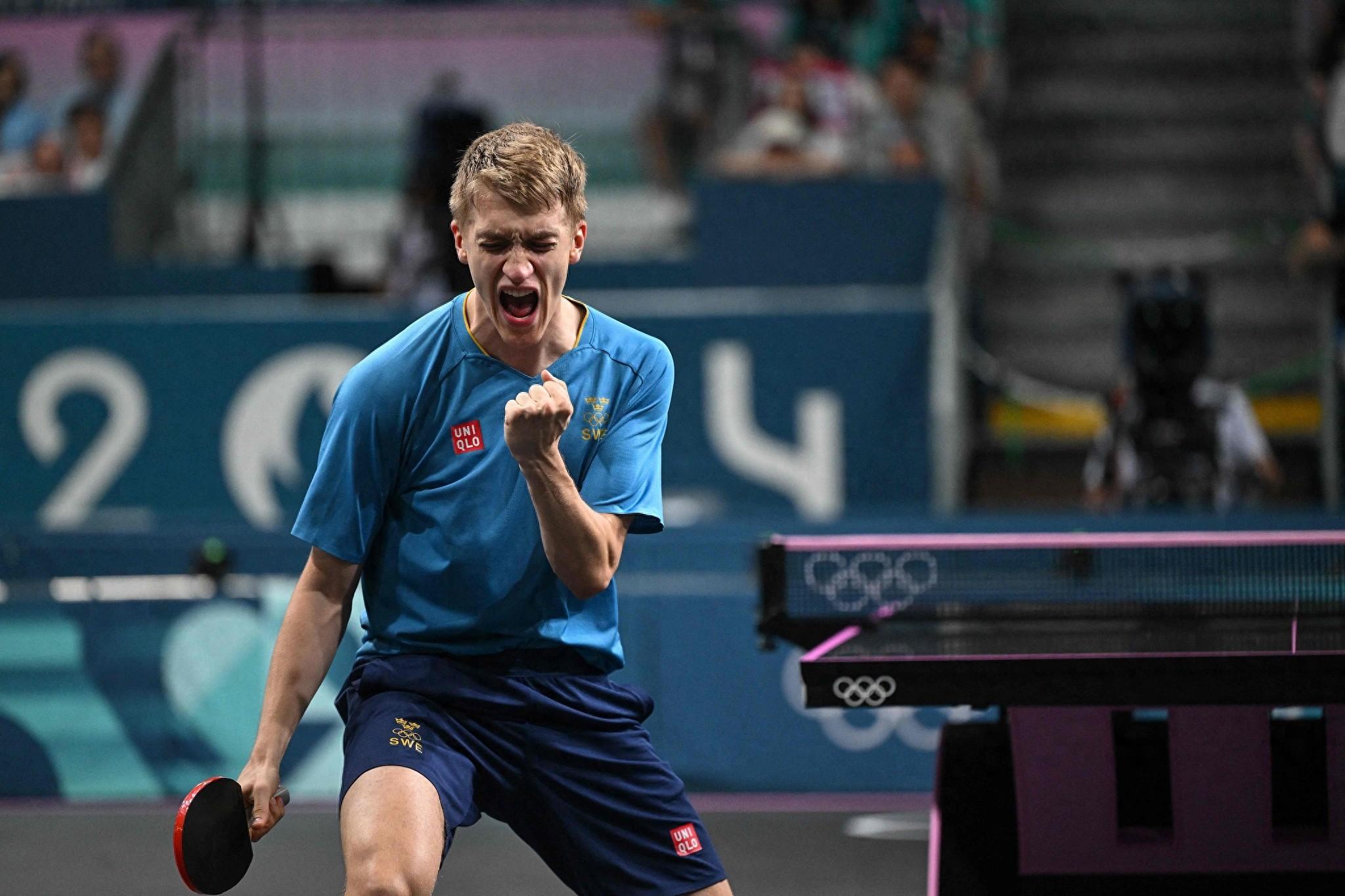 瑞典乒乓球队逆转德国乒乓球队，王皓三分雨点燃全场的简单介绍